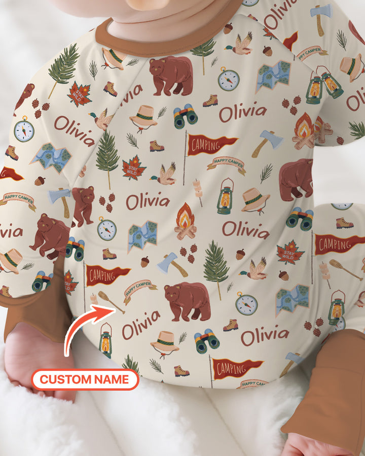 Custom Name Adventure Outdoors Bamboo Convertible Zippy