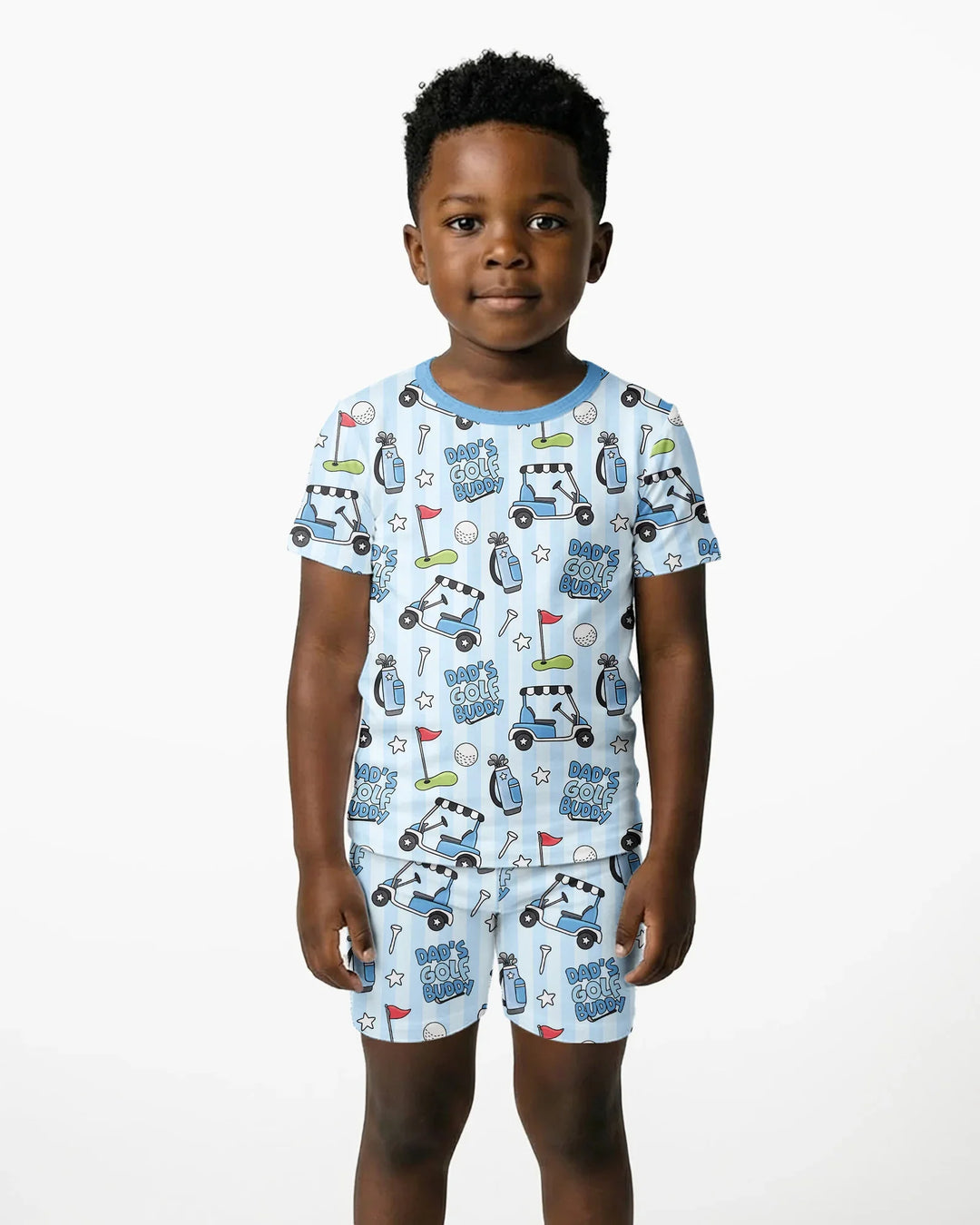 Dad's Golf Buddy Bamboo Two Piece Short Sleeve Shorts Pajama Set