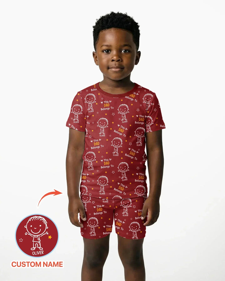 Zweiteiliges Pyjama-Set mit kurzen Ärmeln und Shorts im Sommer-Design