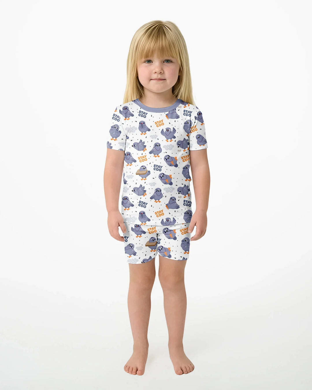 Schlafanzug-Set zweiteilig, kurze Ärmel, kurze Hose, Bambus