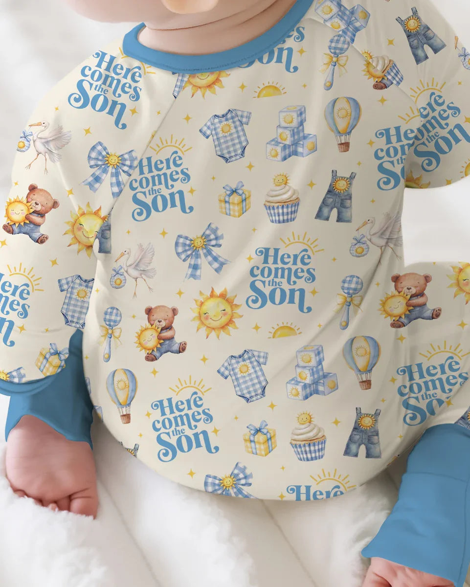 Gerippte Babykleidung mit individuellem Foto - Weich &amp; Skizzenhaft