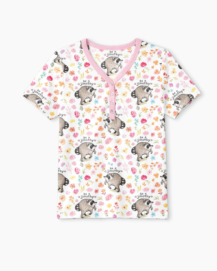 Be A Jimothy Family Matching Bamboo Women Short Sleeve Short Pajama Set