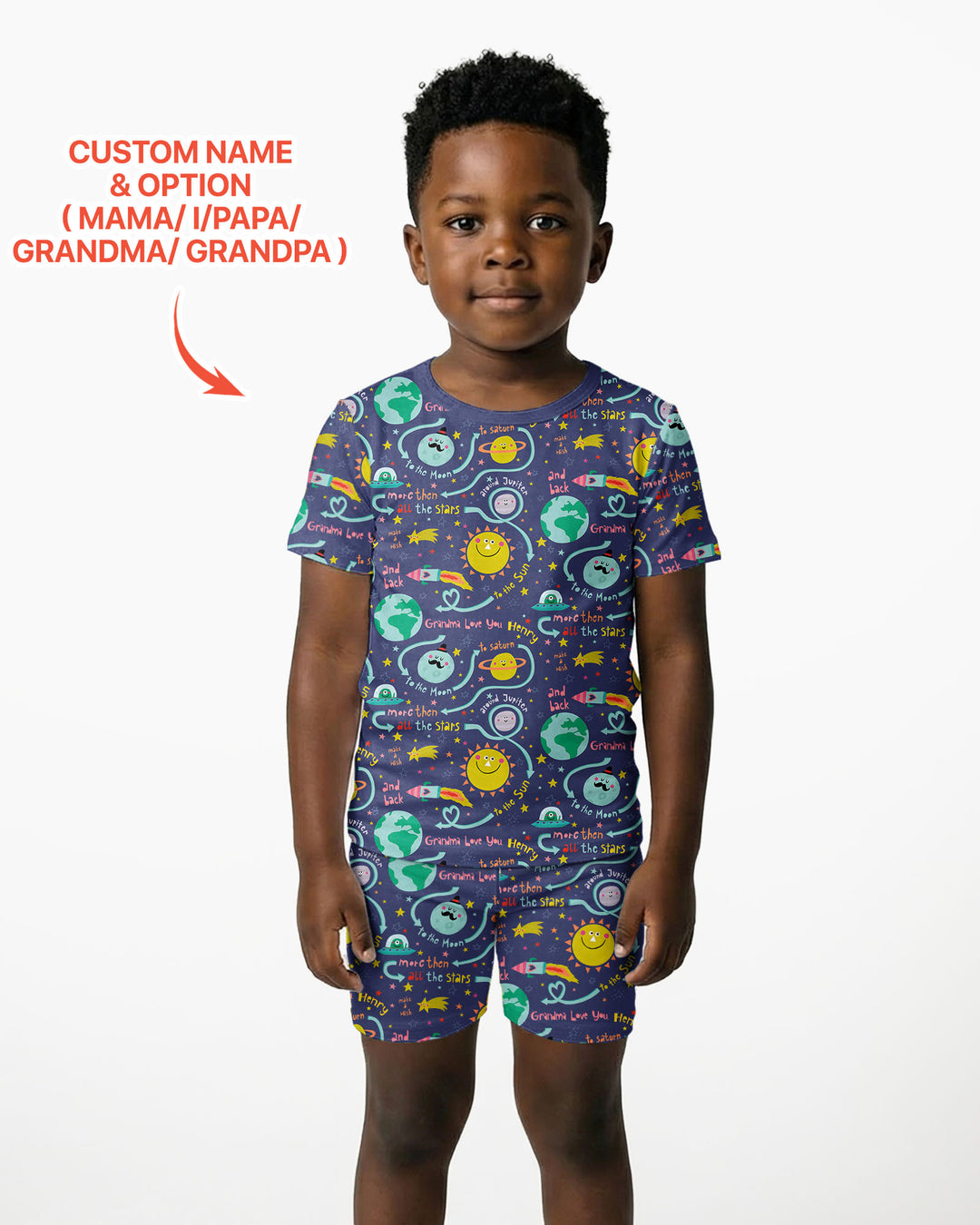 Schlafanzug-Set zweiteilig, kurze Ärmel, kurze Hose, Bambus
