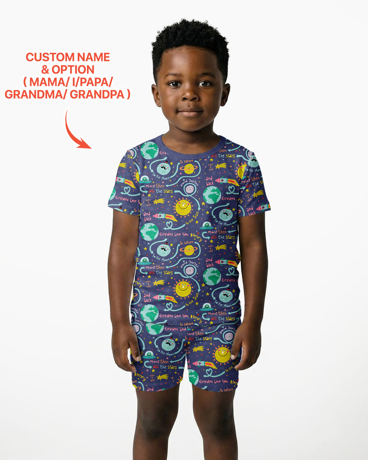 Schlafanzug-Set zweiteilig, kurze Ärmel, kurze Hose, Bambus