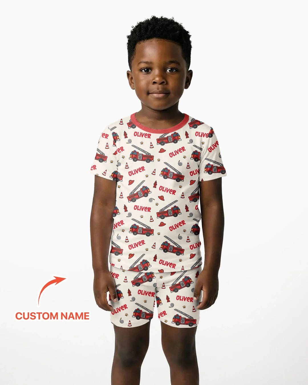 Zweiteiliges Pyjama-Set mit kurzen Ärmeln und Shorts im Sommer-Design