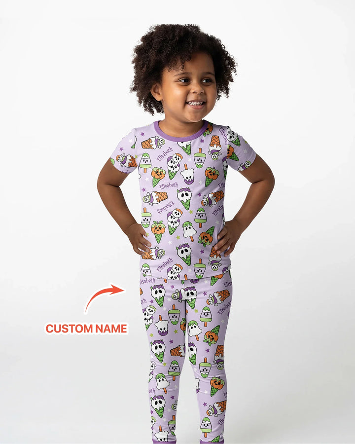 Zweiteiliges, kurzärmliges Pyjama-Set mit Marienkäfern