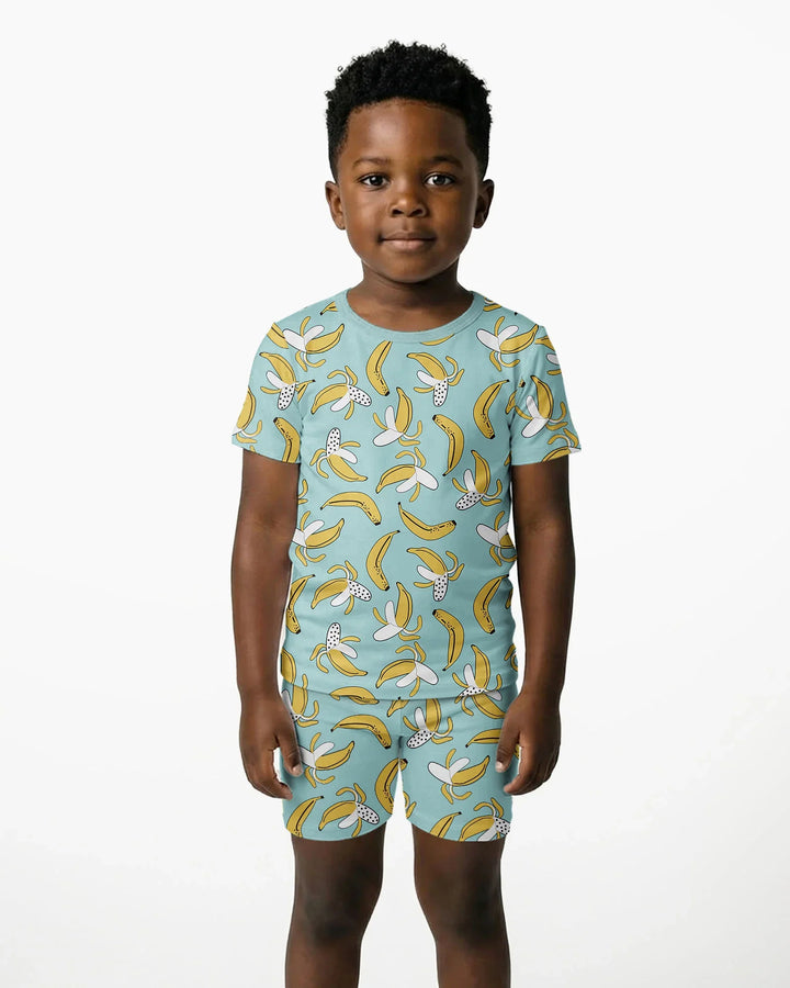 Bananas Bamboo Two Piece Short Sleeve Shorts Pajama Set
