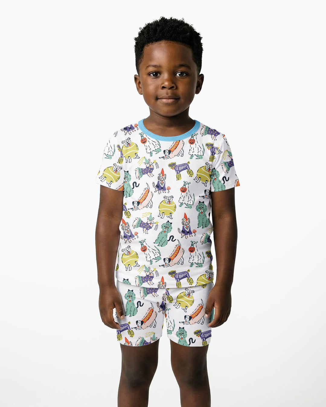 Bark-O-Ween Bamboo Two Piece Short Sleeve Shorts Pajama Set