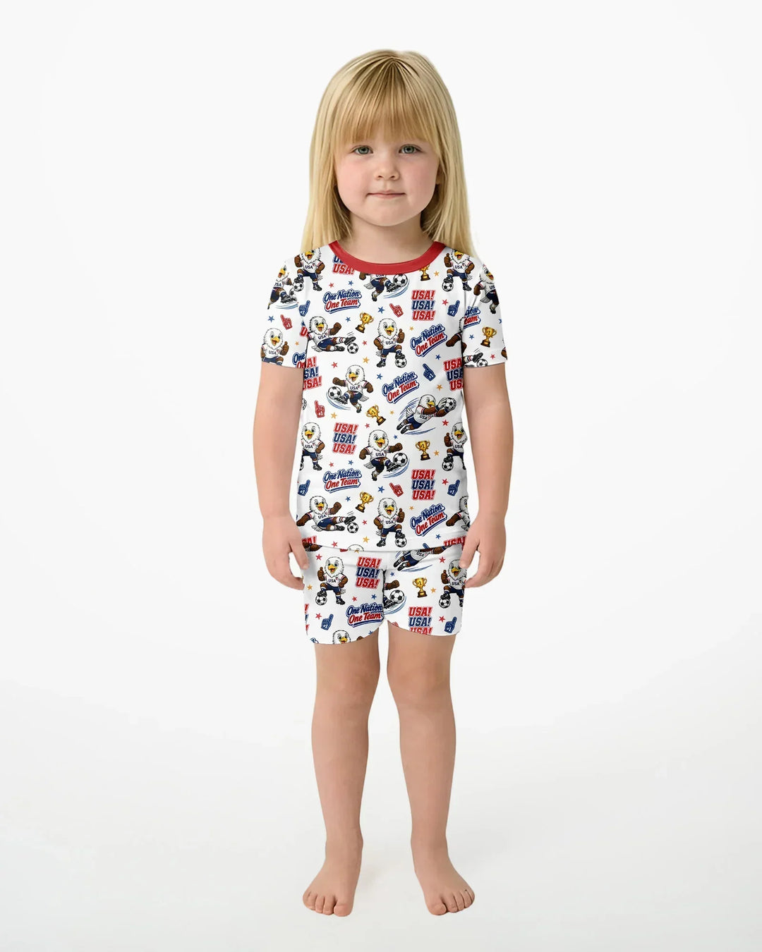 Schlafanzug-Set zweiteilig, kurze Ärmel, kurze Hose, Bambus