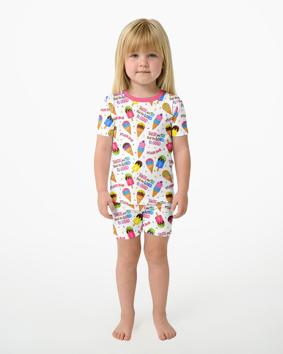 Schlafanzug-Set zweiteilig, kurze Ärmel, kurze Hose, Bambus