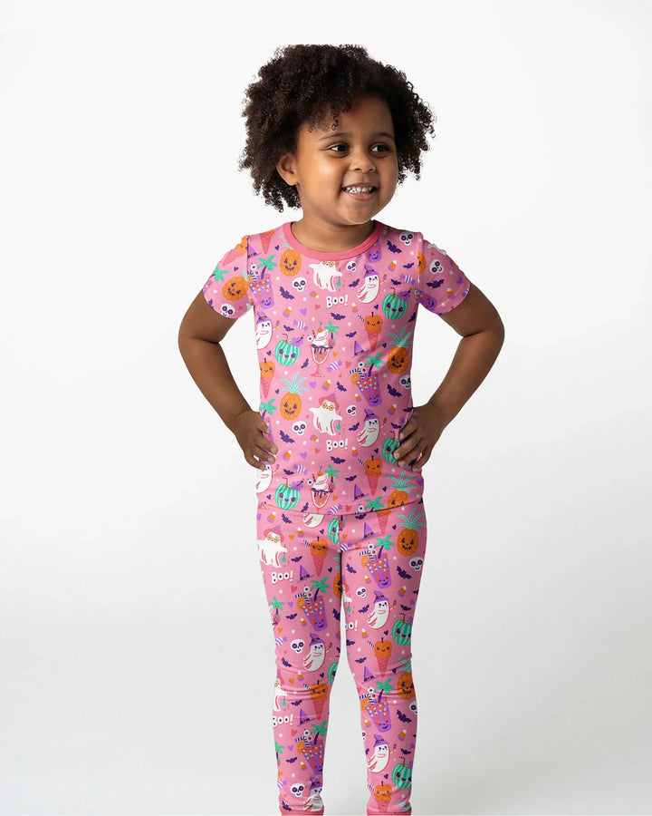 Zweiteiliges, kurzärmliges Pyjama-Set mit Marienkäfern