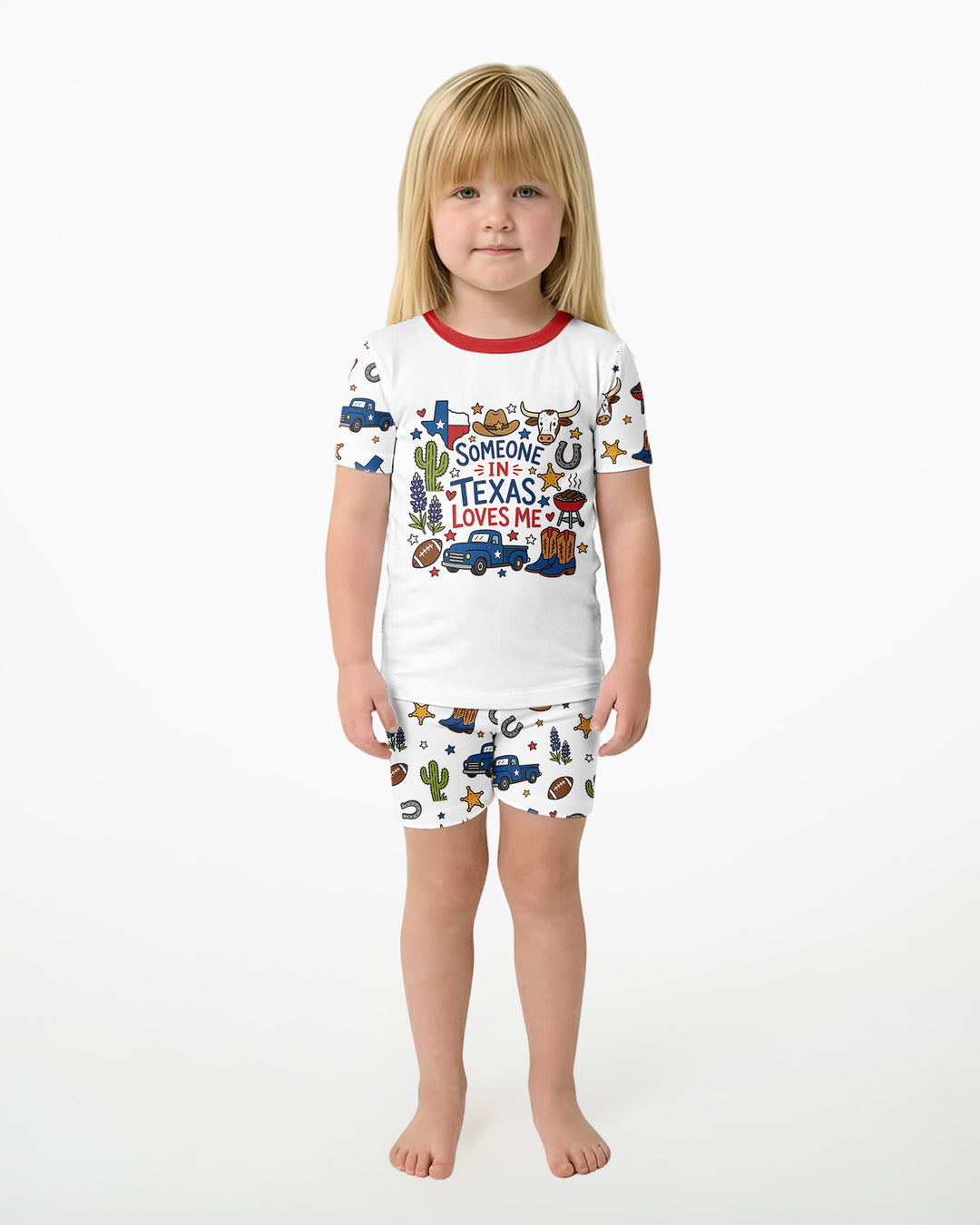 Schlafanzug-Set zweiteilig, kurze Ärmel, kurze Hose, Bambus