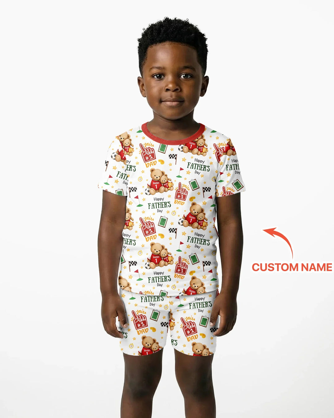 Zweiteiliges Pyjama-Set mit kurzen Ärmeln und Shorts im Sommer-Design