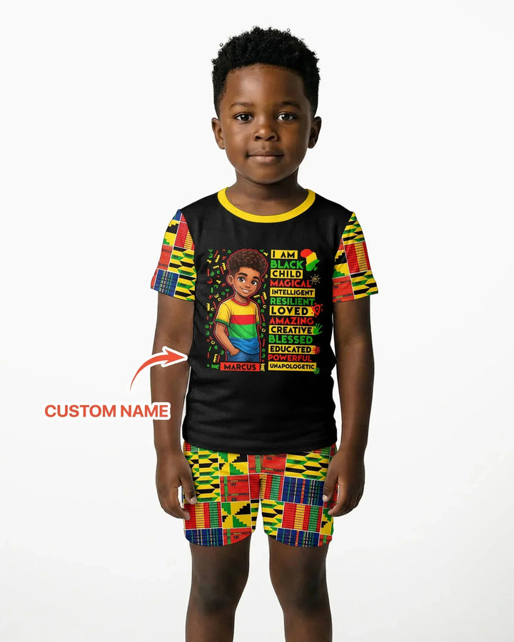 Zweiteiliges Pyjama-Set mit kurzen Ärmeln und Shorts im Sommer-Design