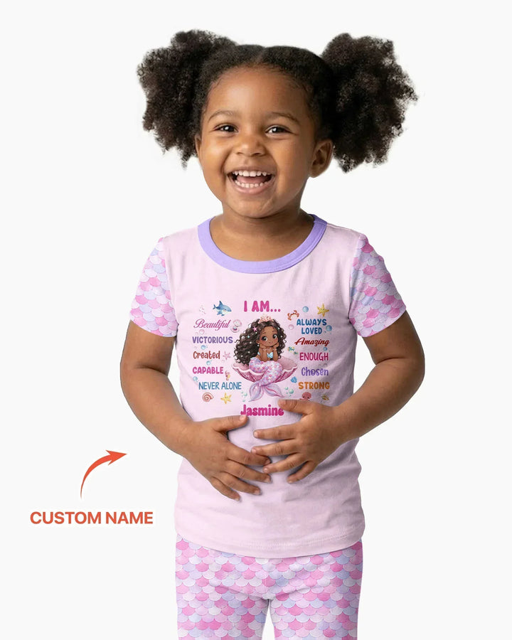 Zweiteiliges, kurzärmliges Pyjama-Set mit Marienkäfern
