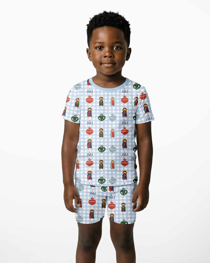 Holy Family Bamboo Two Piece Short Sleeve Shorts Pajama Set