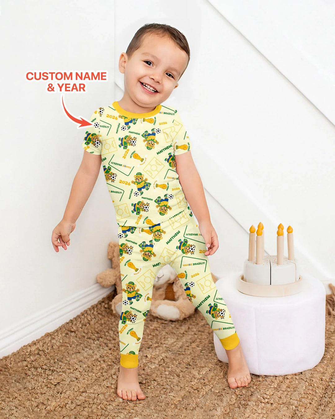 Zweiteiliges, kurzärmliges Pyjama-Set mit Marienkäfern