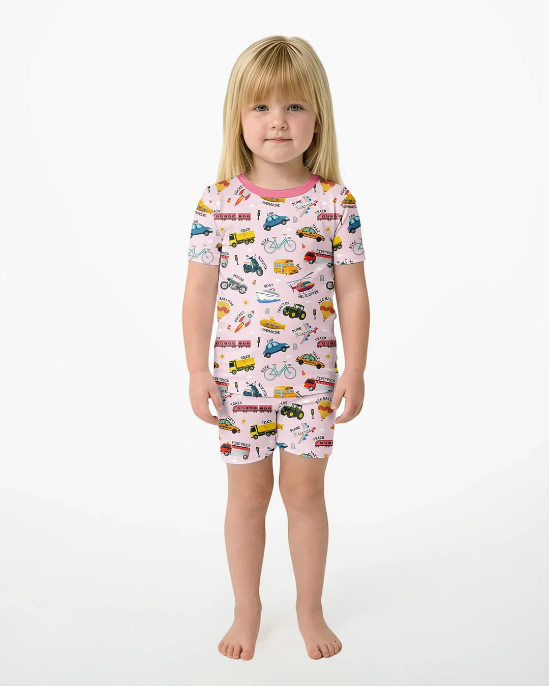 Schlafanzug-Set zweiteilig, kurze Ärmel, kurze Hose, Bambus