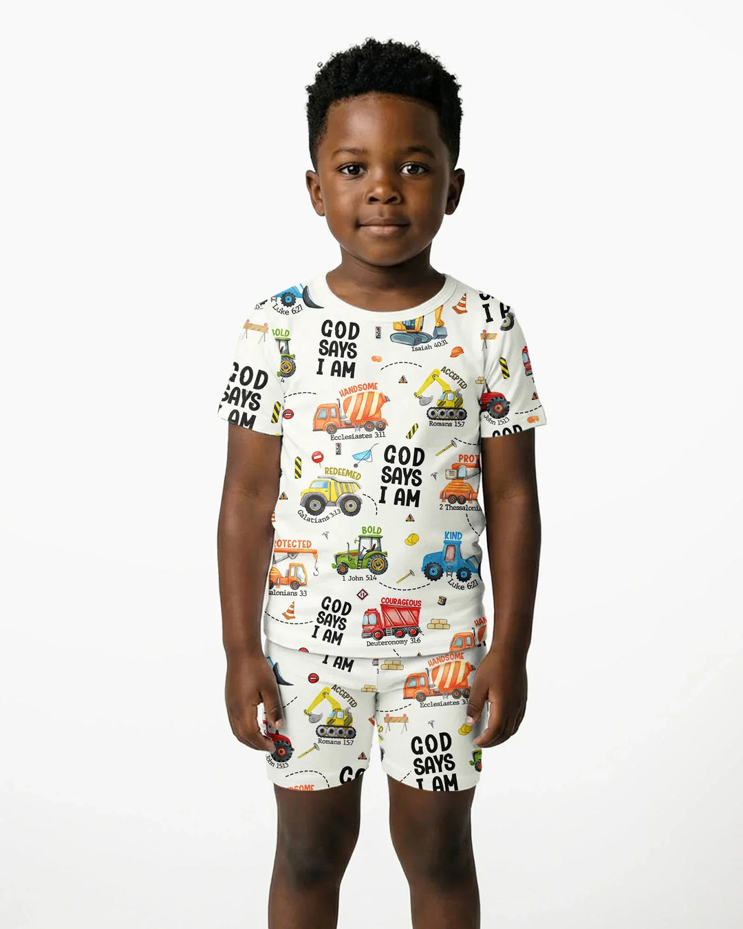 Zweiteiliges Pyjama-Set mit kurzen Ärmeln und Shorts im Sommer-Design