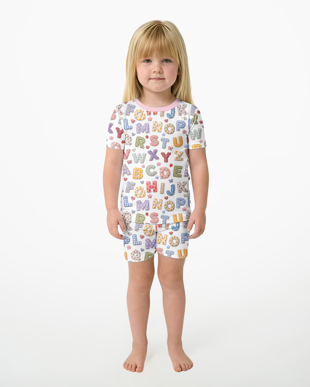 Schlafanzug-Set zweiteilig, kurze Ärmel, kurze Hose, Bambus
