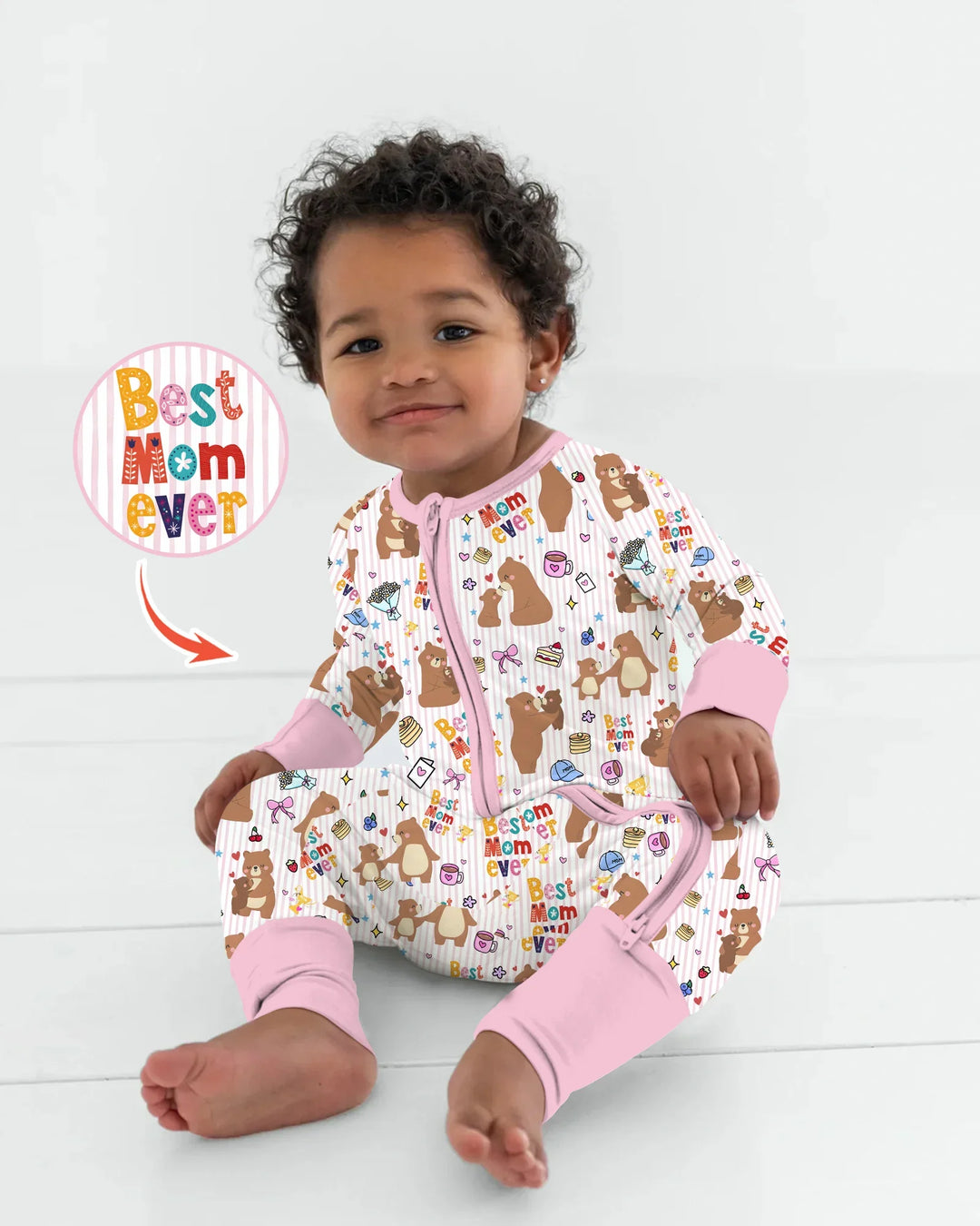 Gerippte Babykleidung mit individuellem Foto - Weich &amp; Skizzenhaft