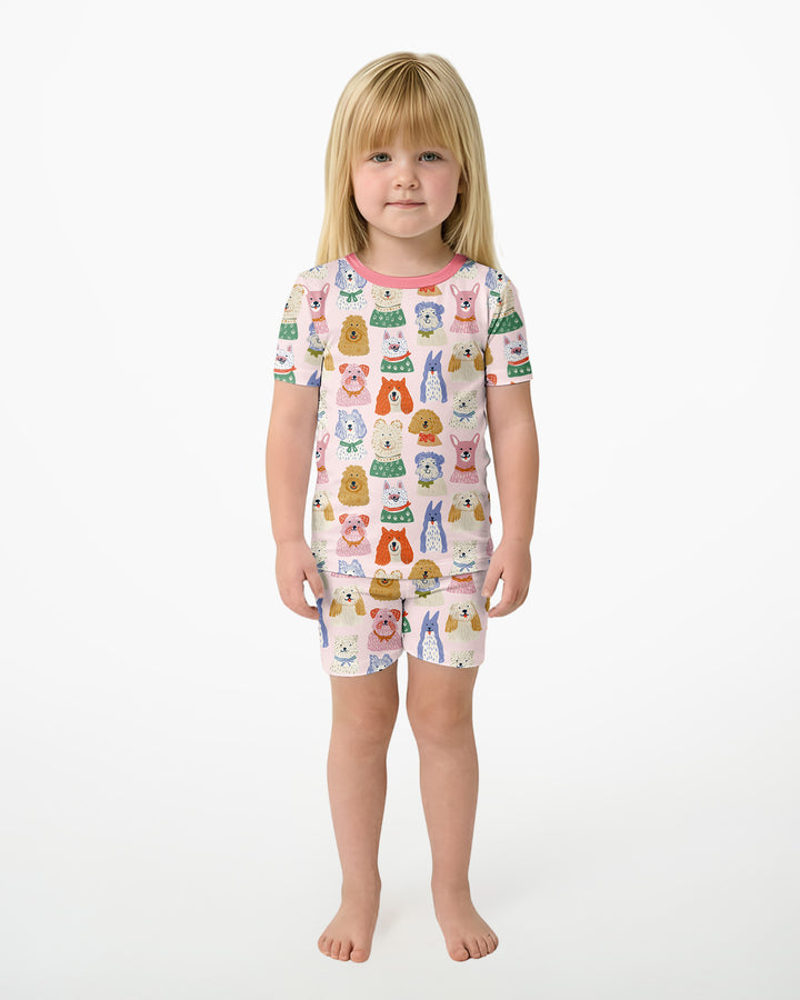 Schlafanzug-Set zweiteilig, kurze Ärmel, kurze Hose, Bambus