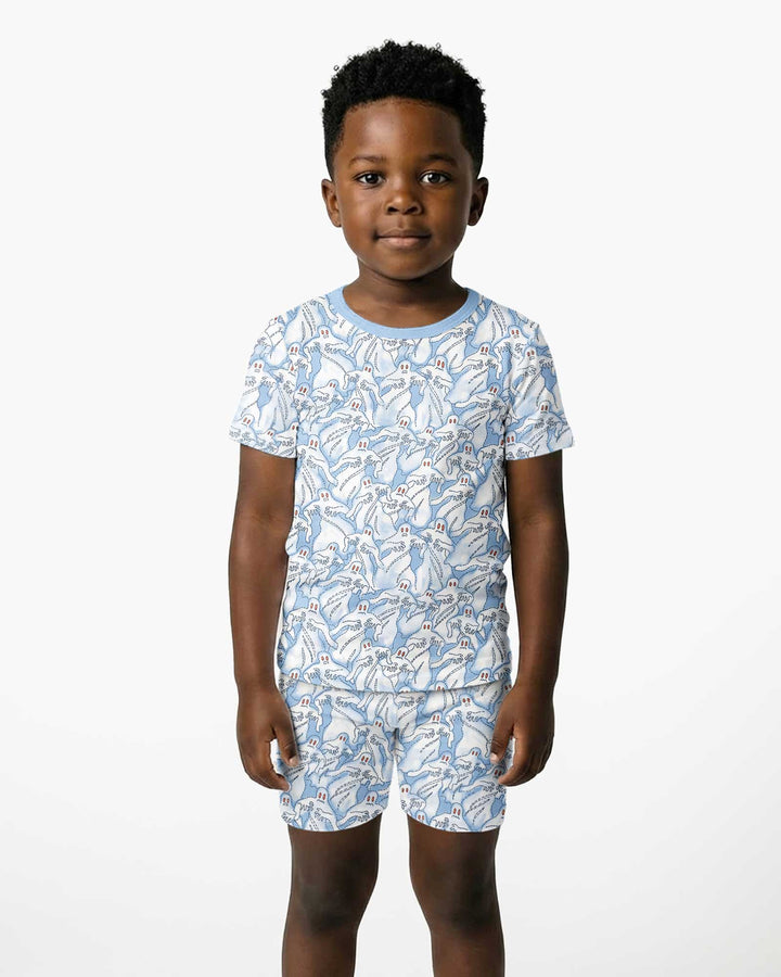 Ghostly Threads Bamboo Two Piece Short Sleeve Shorts Pajama Set