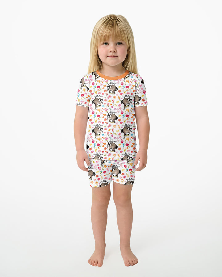 Be A Jimothy Family Matching Bamboo Two Piece Short Sleeve Shorts Pajama Set