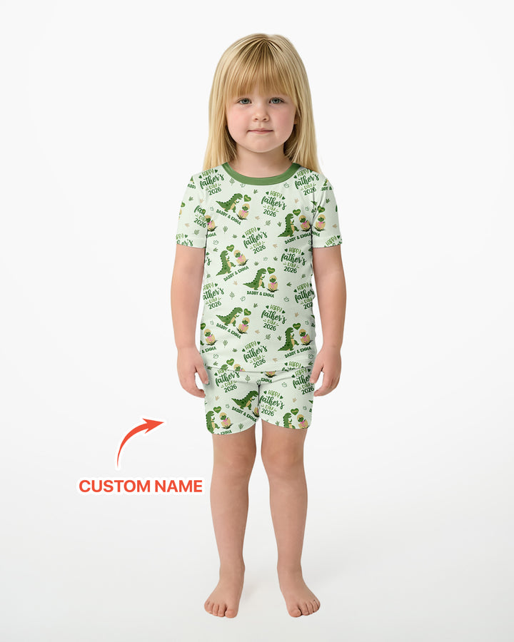 Zweiteiliges Pyjama-Set mit kurzen Ärmeln und Shorts im Sommer-Design