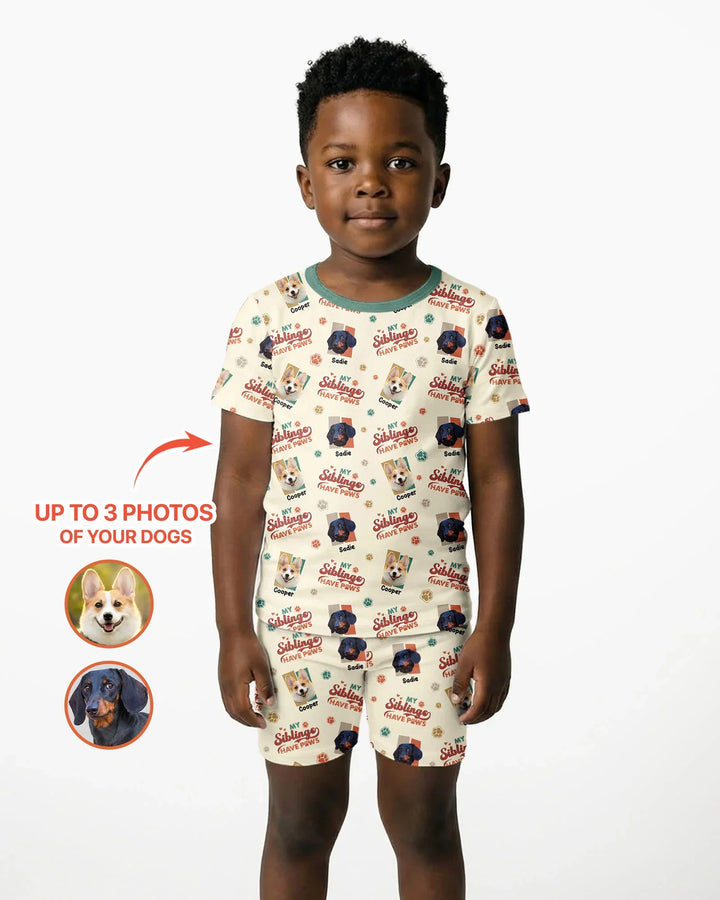 Zweiteiliges Pyjama-Set mit kurzen Ärmeln und Shorts im Sommer-Design