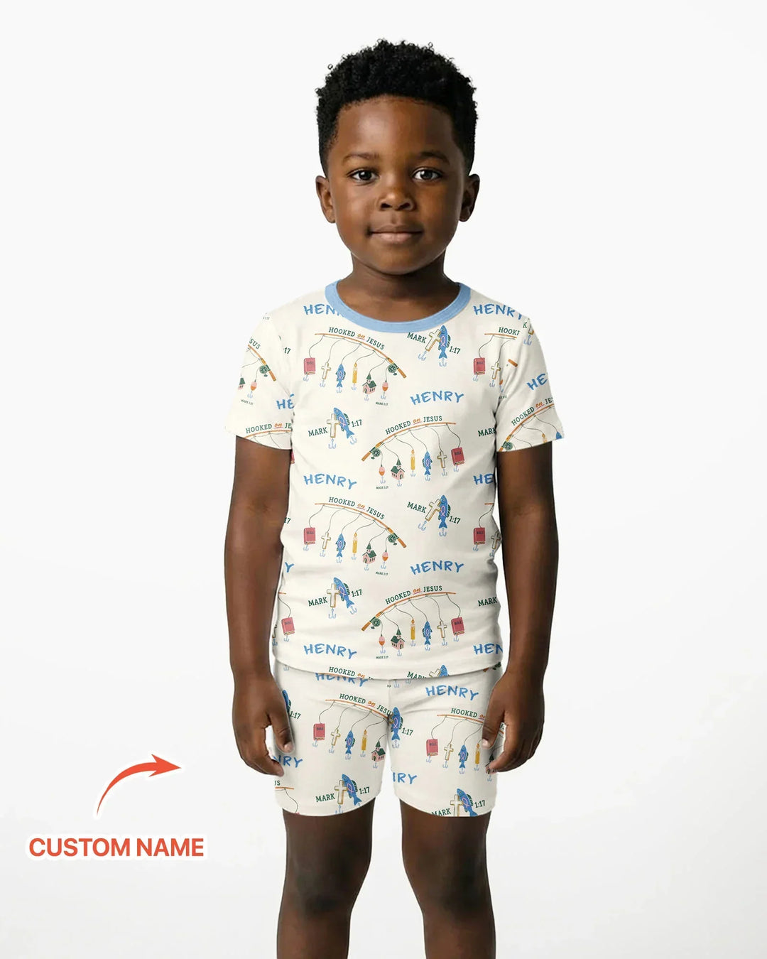 Zweiteiliges Pyjama-Set mit kurzen Ärmeln und Shorts im Sommer-Design