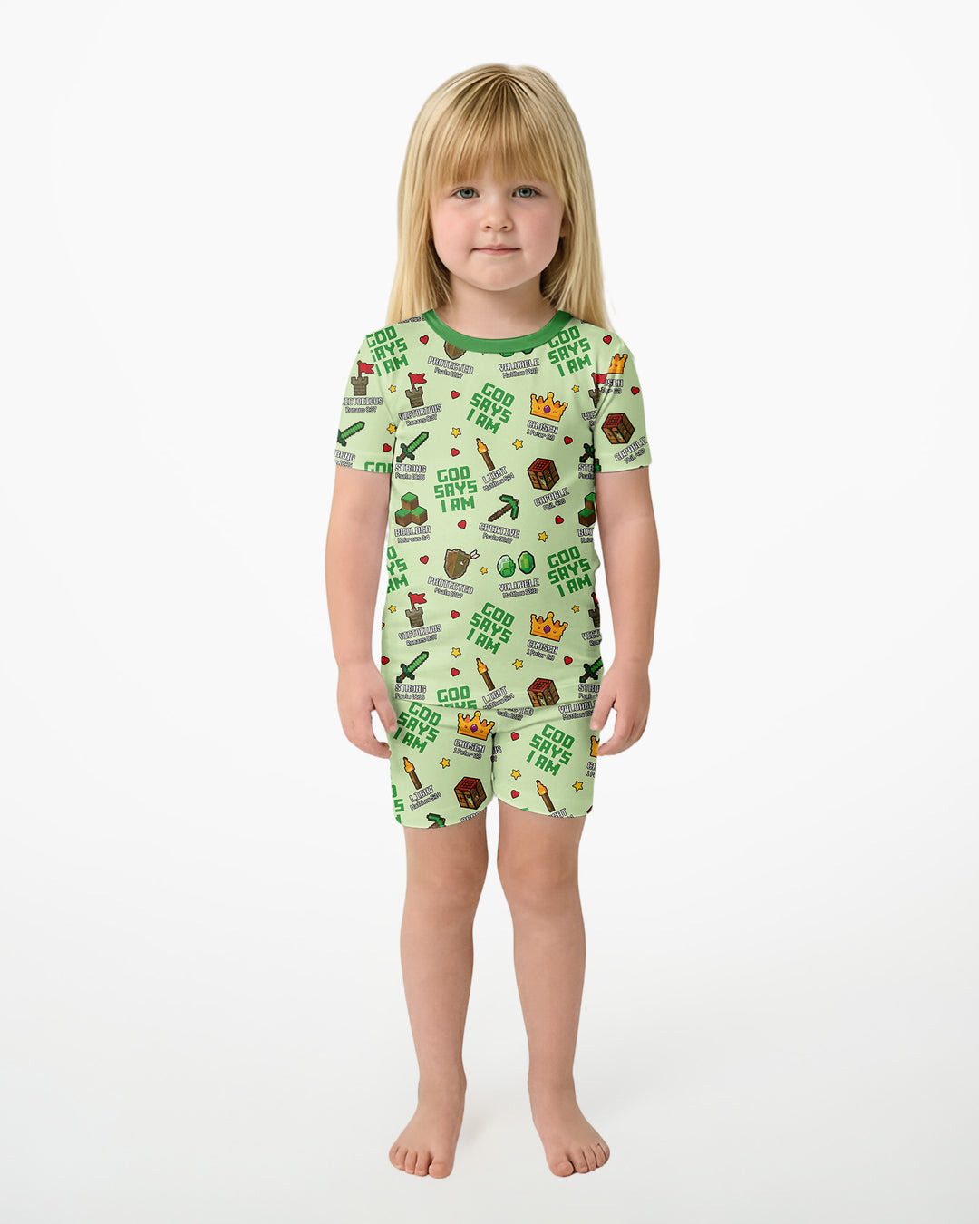 Schlafanzug-Set zweiteilig, kurze Ärmel, kurze Hose, Bambus
