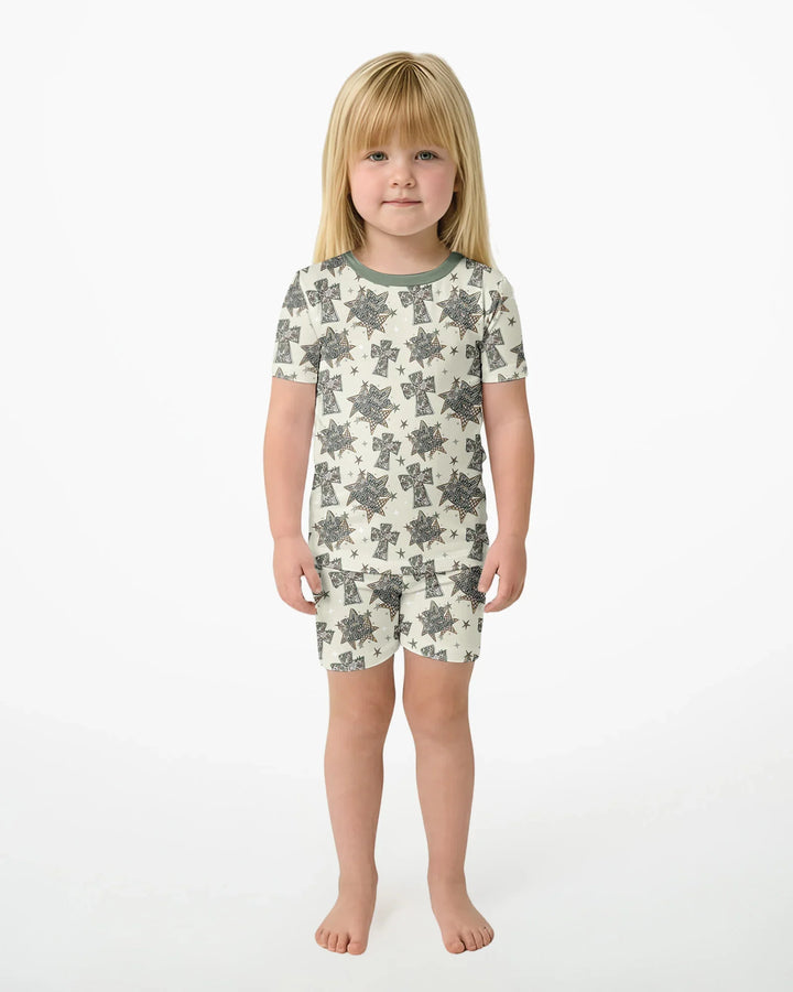 Camo God is Good Family Matching Bamboo Two Piece Short Sleeve Shorts Pajama Set