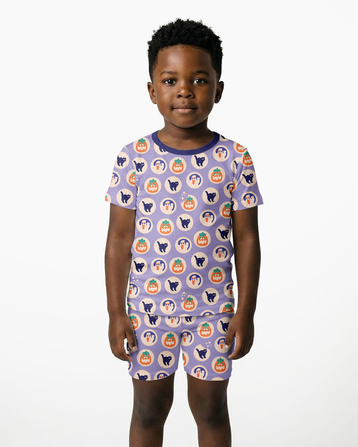 Boo Crew Bamboo Two Piece Short Sleeve Shorts Pajama Set