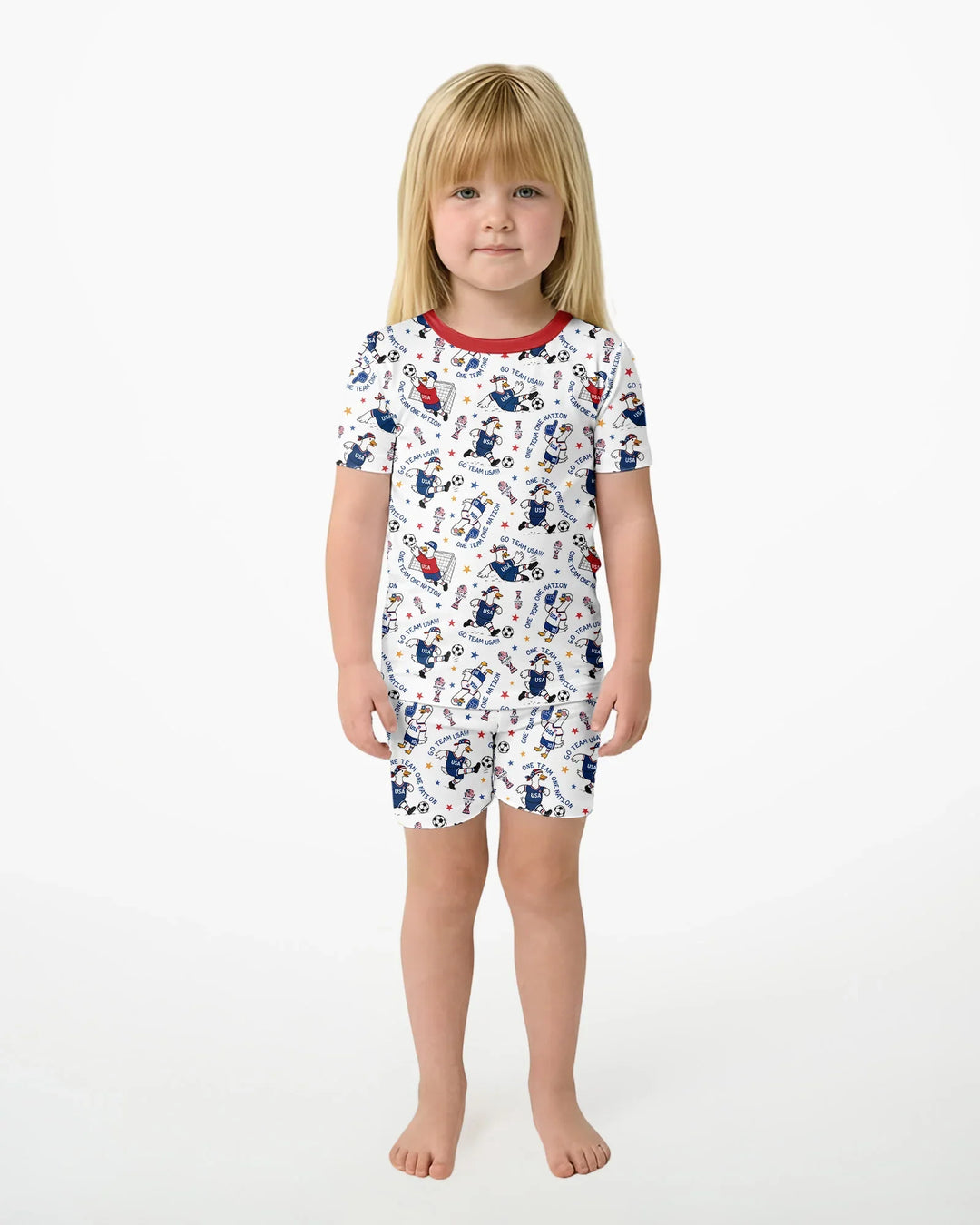 Schlafanzug-Set zweiteilig, kurze Ärmel, kurze Hose, Bambus
