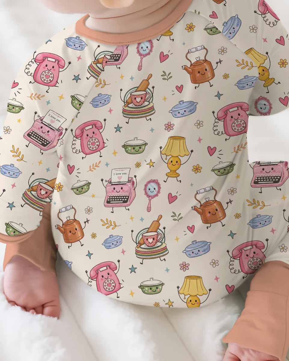 Gerippte Babykleidung mit individuellem Foto - Weich &amp; Skizzenhaft