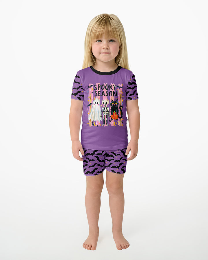 Bats & Boos Family Matching Bamboo Two Piece Short Sleeve Shorts Pajama Set