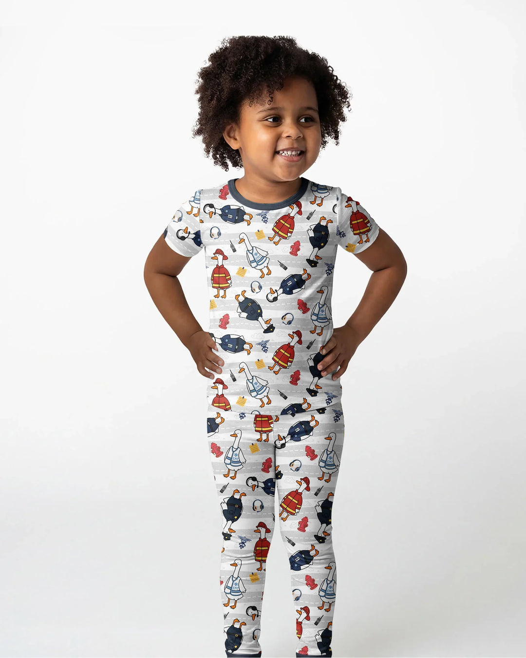 Rescue Goose Squad Bamboo Two Piece Short Sleeve Pajama Set