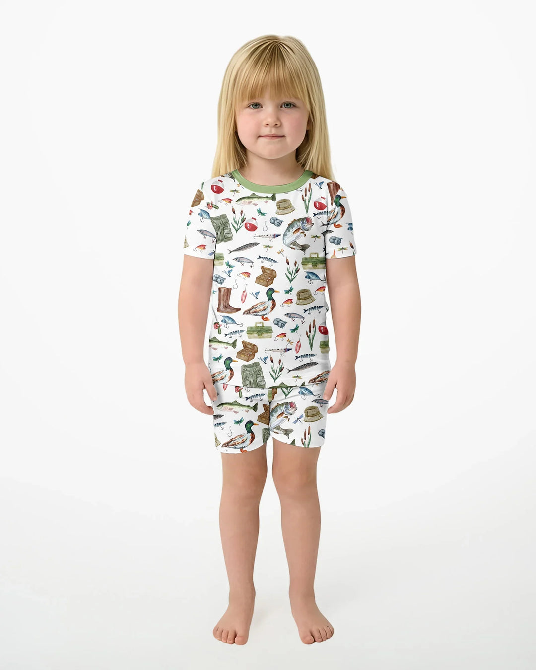 Schlafanzug-Set zweiteilig, kurze Ärmel, kurze Hose, Bambus