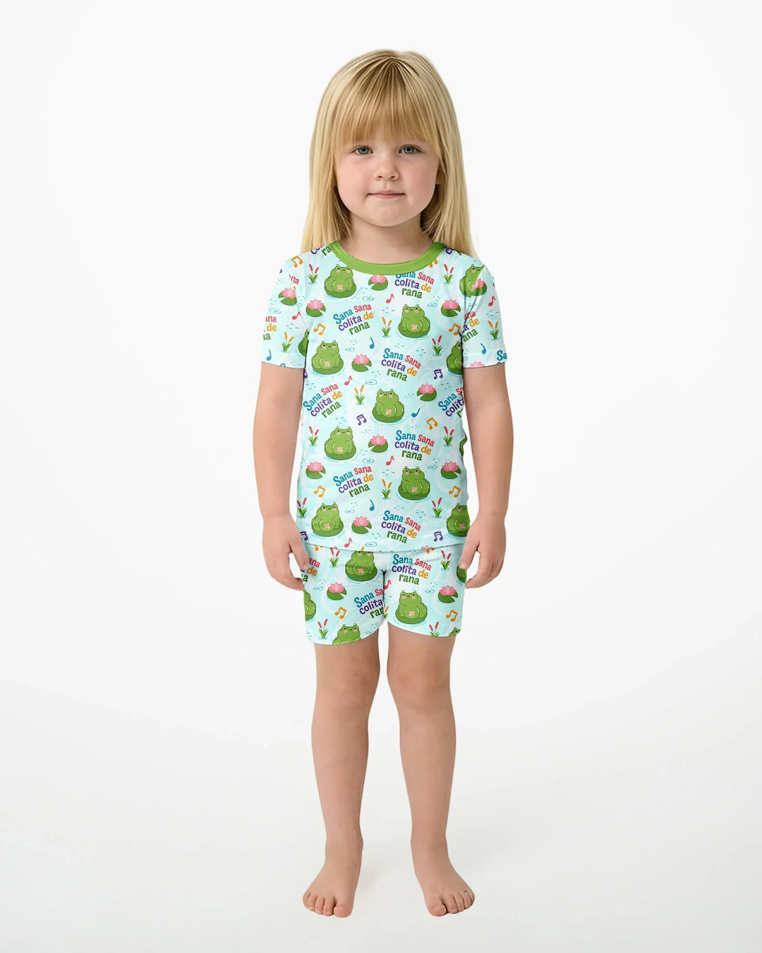 Schlafanzug-Set zweiteilig, kurze Ärmel, kurze Hose, Bambus