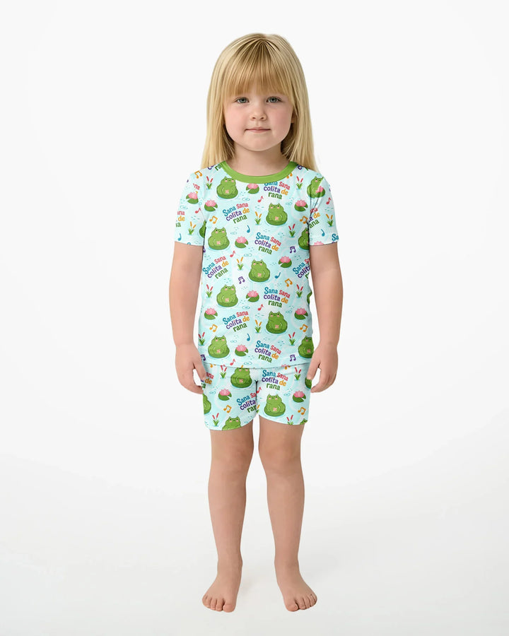 Schlafanzug-Set zweiteilig, kurze Ärmel, kurze Hose, Bambus