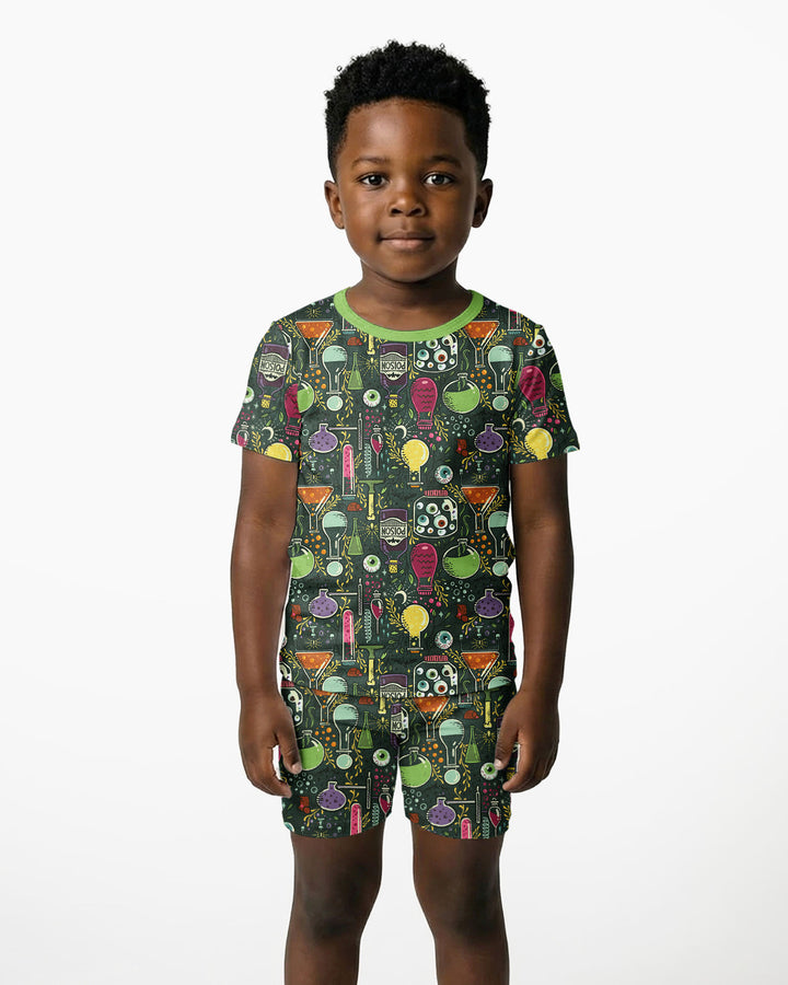 Mad Science Bamboo Two Piece Short Sleeve Shorts Pajama Set