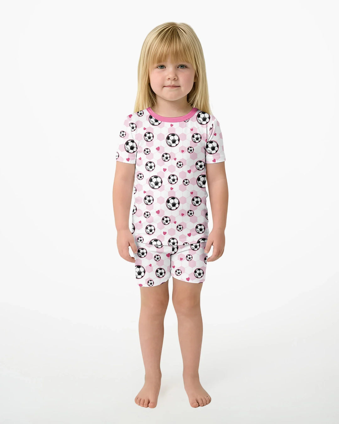 Schlafanzug-Set zweiteilig, kurze Ärmel, kurze Hose, Bambus