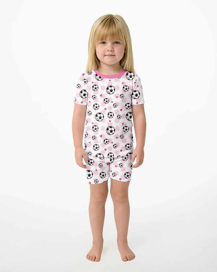 Schlafanzug-Set zweiteilig, kurze Ärmel, kurze Hose, Bambus