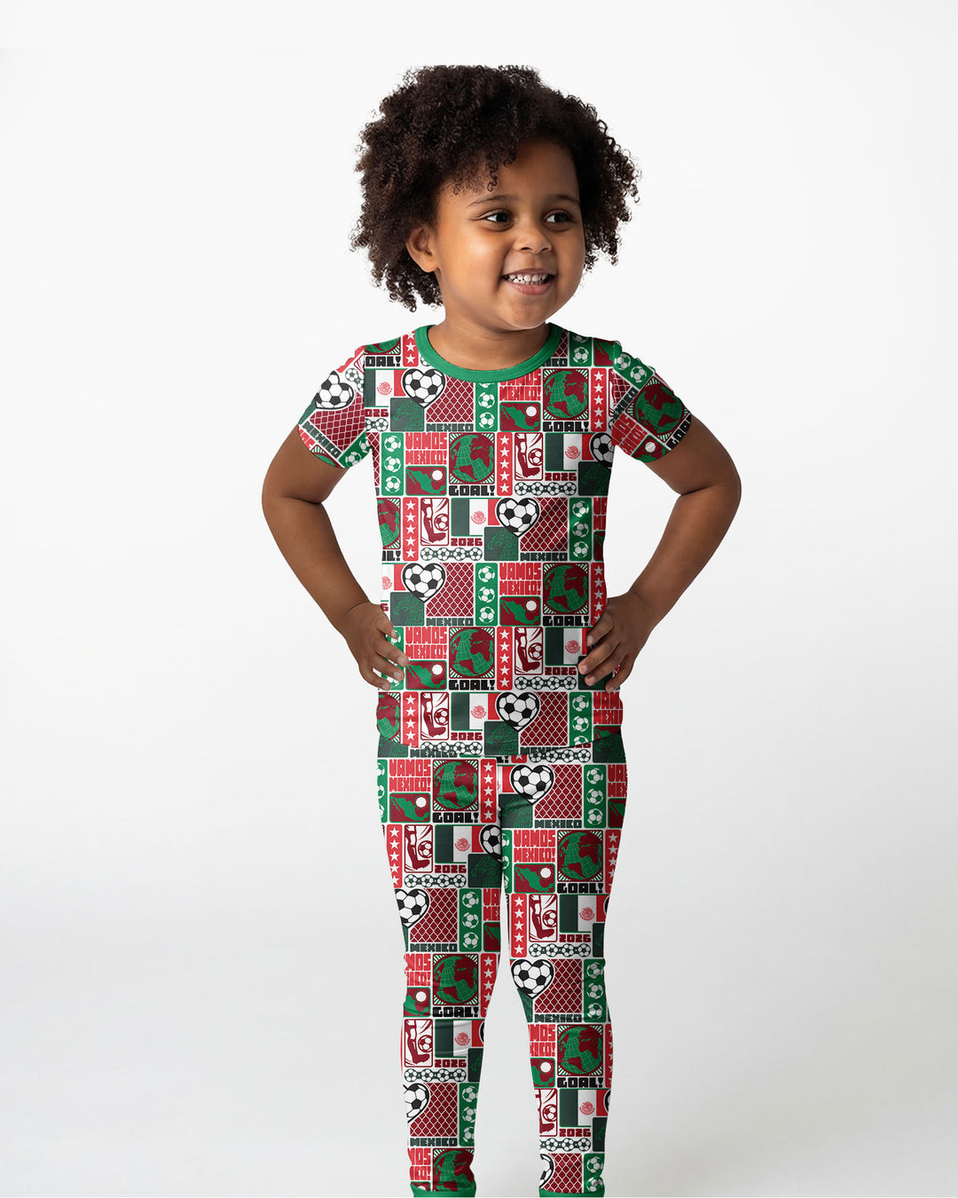 Zweiteiliges, kurzärmliges Pyjama-Set mit Marienkäfern