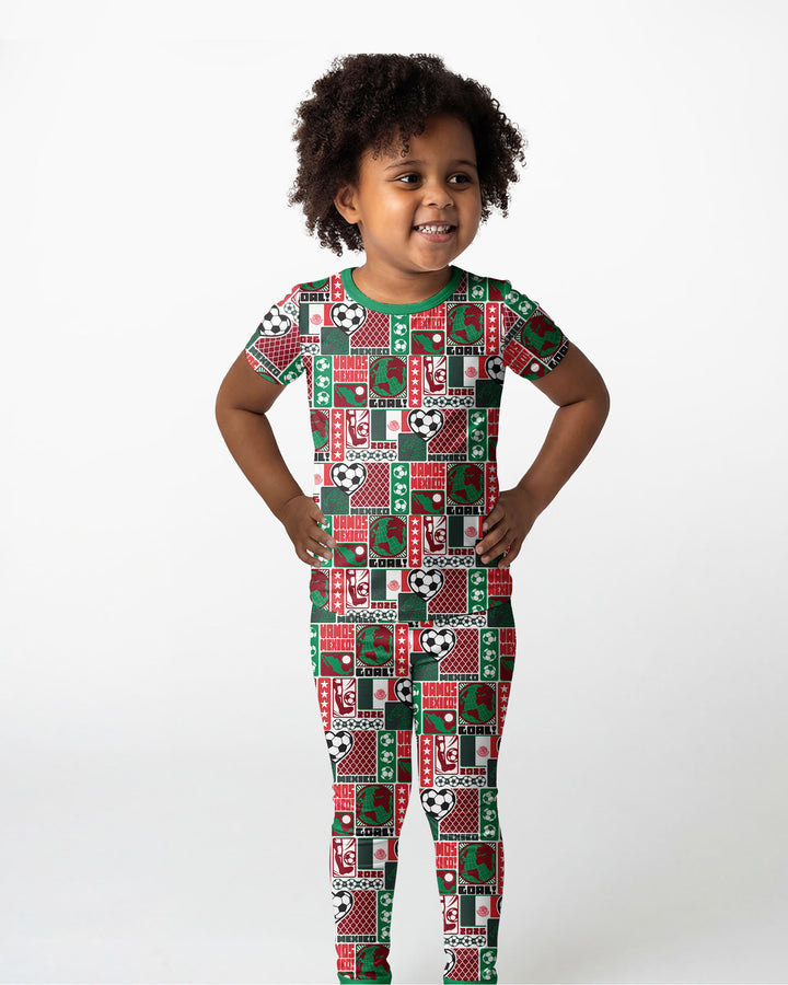 Zweiteiliges, kurzärmliges Pyjama-Set mit Marienkäfern