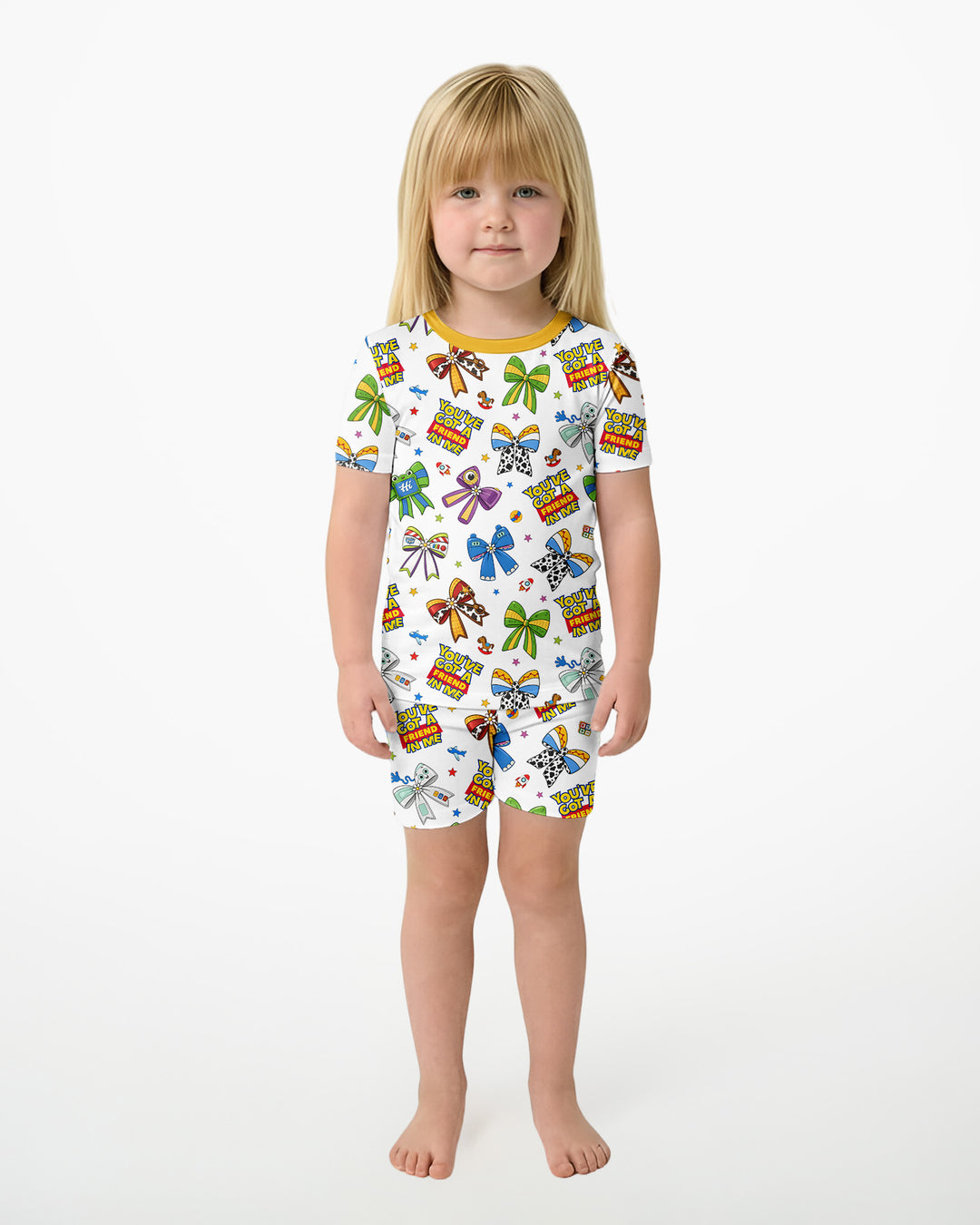Schlafanzug-Set zweiteilig, kurze Ärmel, kurze Hose, Bambus