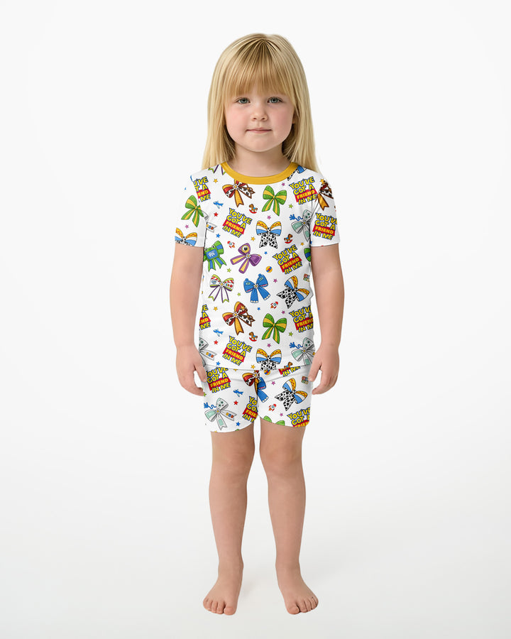 Schlafanzug-Set zweiteilig, kurze Ärmel, kurze Hose, Bambus