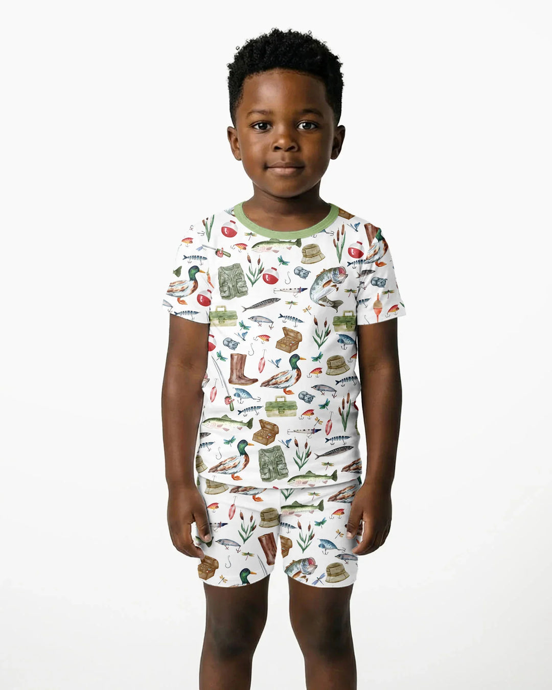 Schlafanzug-Set zweiteilig, kurze Ärmel, kurze Hose, Bambus