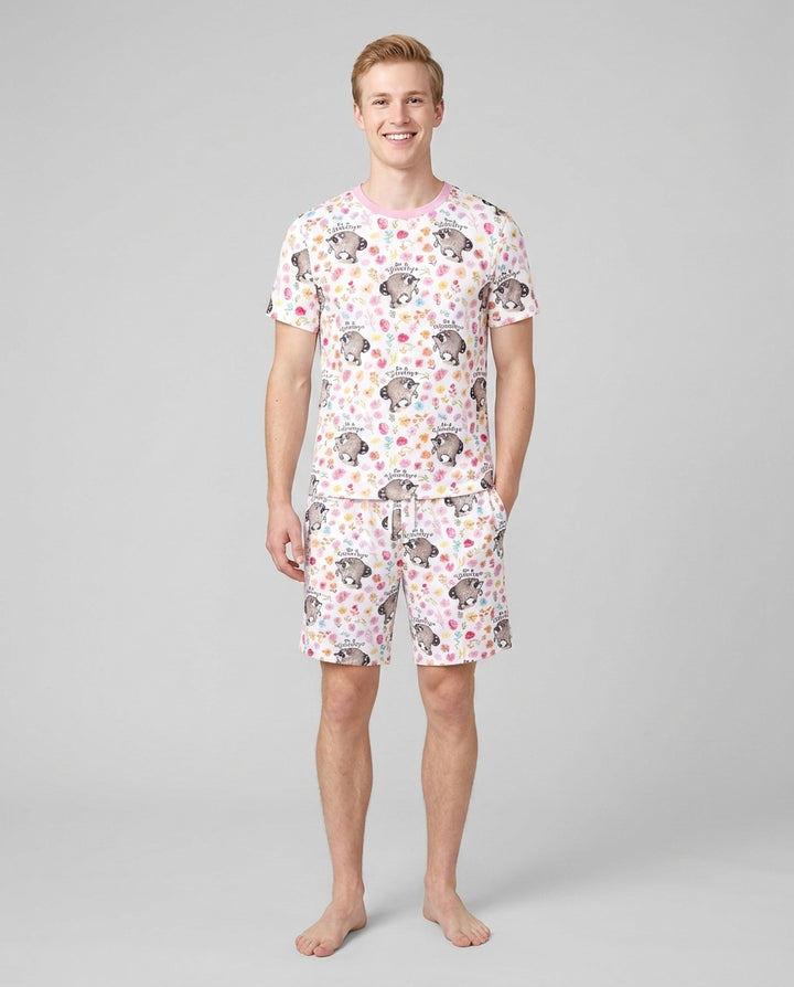 Be A Jimothy Family Matching Bamboo Men Short Sleeve Short Pajama Set